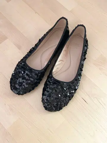 ZARA 스팽글 발레 슈즈 38