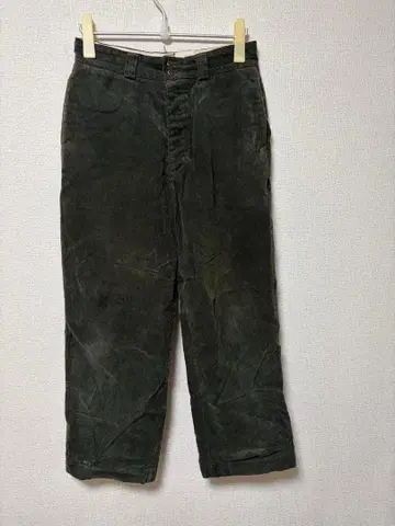 다크 그린 코듀로이 슬랙스 34인치