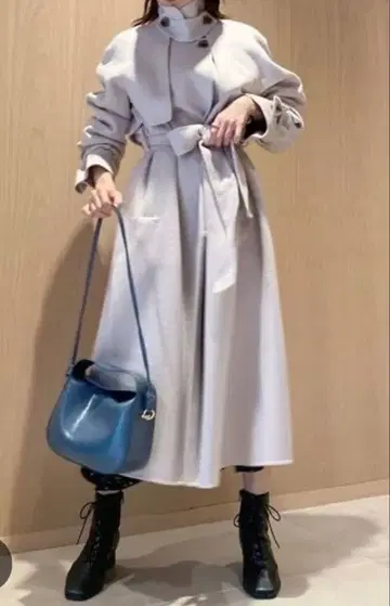 SNIDEL 우로코 캐시미어 스탠드 카라 코트