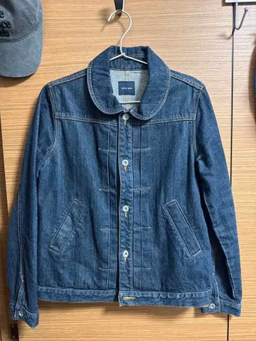 다크 데님 버튼 프론트 자켓