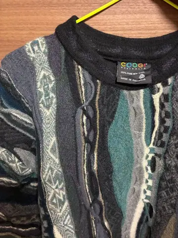 COOGI 3D 니트 니트 스웨터 호주산 울