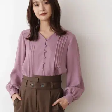 N. Natural Beauty Basic 핑크 긴팔 셔츠