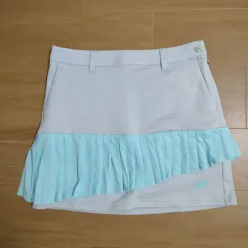 New Balance 프릴 스커트 라이트 그레이/스카이블루