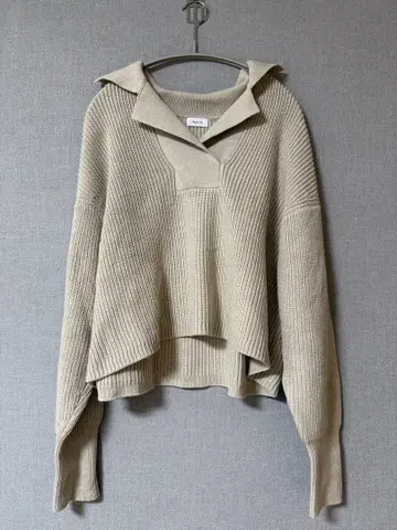 [ Apart by ] 카라 부착 니트 스웨터 베이지