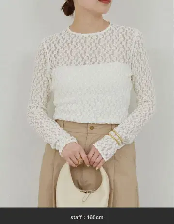 [ 라 네이처 링게 개럴개런트 ] 레이스 티셔츠