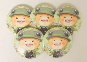 컬러풀 피치 시바 씨 폴라로이드풍 캔뱃지