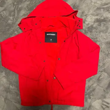Abercrombie 레드 나일론 자켓 마운틴 후드티 M