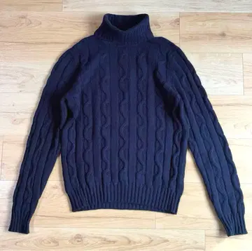 Settefili Cashmere 캐시미어 니트 터틀 네이비