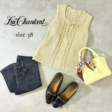 [ 고급 캐주얼 ] Lui Chantant 케이블 짜임 니트 베이지 M