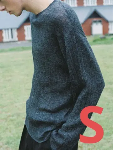 [ LIDNM ] Alpaca Uneven Rib Knit S 사이즈