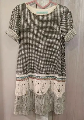 cherir la femme 서커스 패턴 반팔 원피스