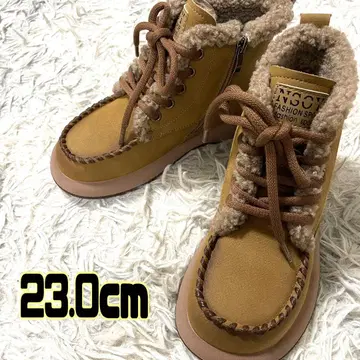 스노우 부츠 여성용 가죽 속기모 23.0cm