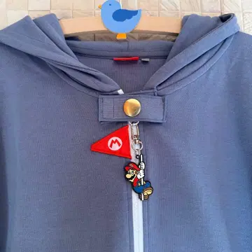 닌텐도 공식 매장 한정판 슈퍼 마리오 후드티 참 M