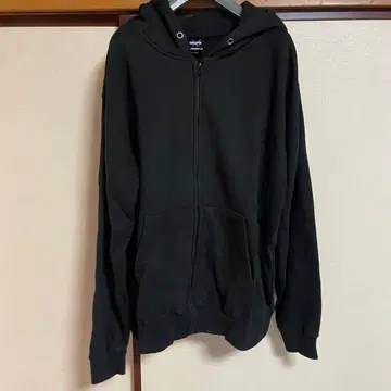 블랙 집업 후드티 XL