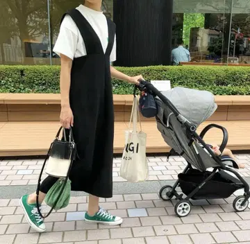 myine 마인 V 서스펜더 A라인 롱 원피스