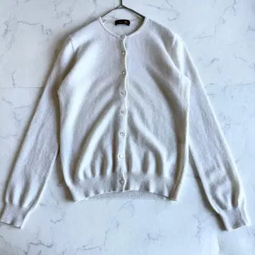 이시이 미호 착용 새상품급 20AW 드로어 14G 캐시미어 크루 가디건