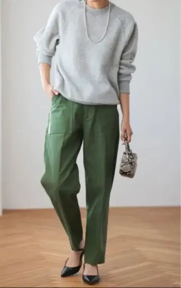 THE SHINZONE 베이커 팬츠 카키 32