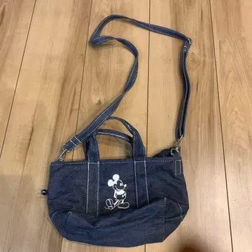 미키마우스 데님 숄더백