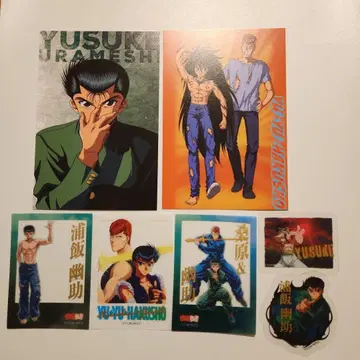 유유백서 클리어 포토 카드 다이컷 스티커 우라이 유스케 7점 유유백서