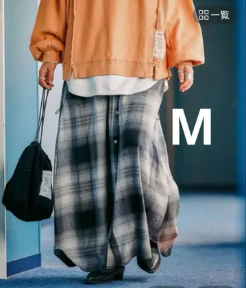 [택 포함 새상품] MisayoWAY 체크 스커트 블랙 M 사이즈