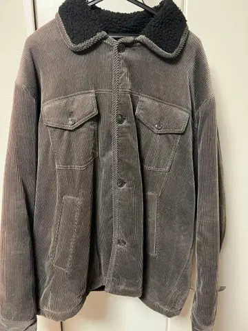 코듀로이 보아 옷깃 자켓