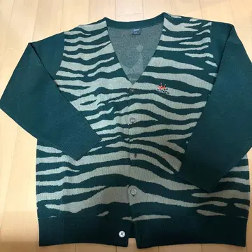 HUF 제브라 패턴 니트 가디건 L 사이즈