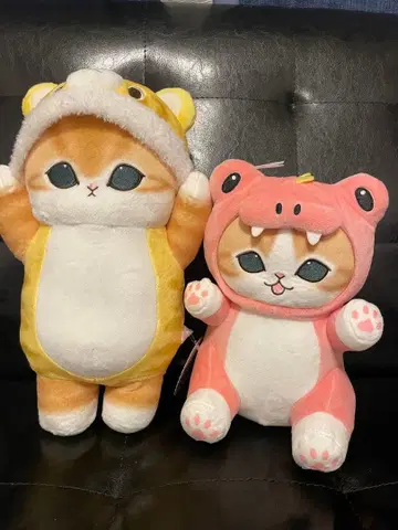 [ 새상품 ] 2체 세트 mofusand 봉제 인형 공룡 호랑이