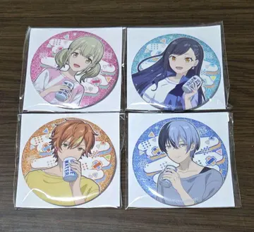 [프로세카] 하피코레 복권 E상 글리터 캔뱃지 비비버스 4종