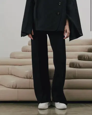 UNOF 니트 팬츠 블랙 S