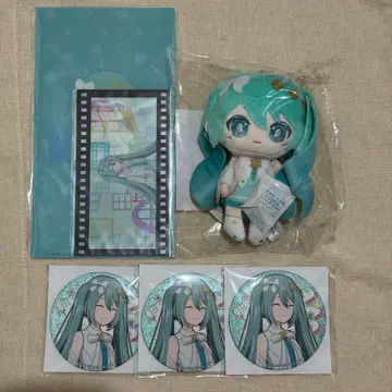 프로세카 하피콜레 미쿠 봉제 인형 캔뱃지 티켓 홀더