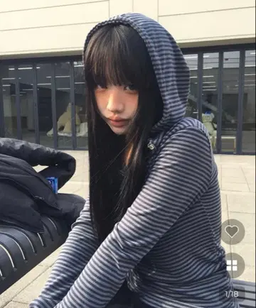 anyonemore 랫 스냅 후드 버튼 T셔츠