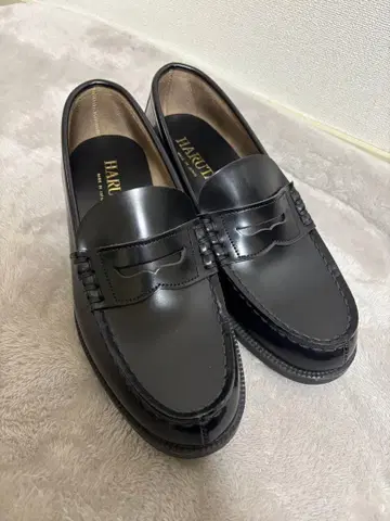 [ 거의 미사용 ] HARUTA 블랙 가죽 로퍼 일본제