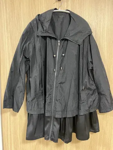 BIRTHDAY BASH 후드 부착 블랙 자켓