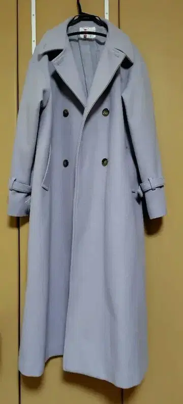 원 애프터 어나더 NICE CLAUP 연보라 롱 코트 L