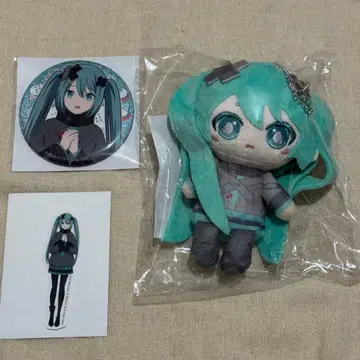 프로세카 하피콜렉션 미쿠 봉제 인형 캔뱃지 스티커