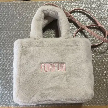 FUR FUR 에코 퍼 토트백 LGRY