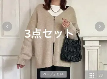 시마무라 omi 가디건 스커트 풀오버 M 사이즈 3종 세트