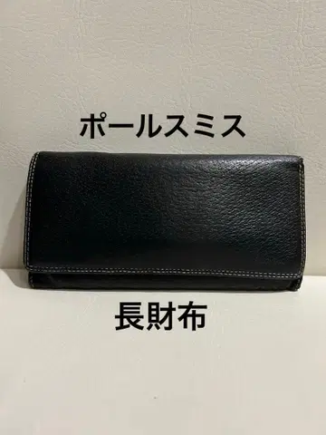 폴스미스 블랙 가죽 장지갑 남성용