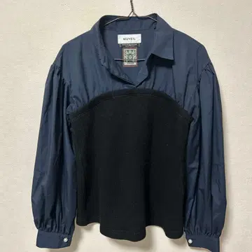 MUVEIL 셔츠 니트 콤비 긴팔 상의