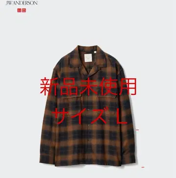유니클로 JW ANDERSON 브러쉬드 코튼 오버 사이즈 셔츠 L