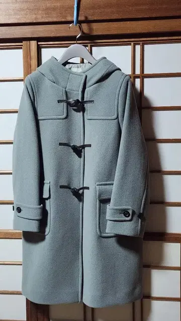 거의 미사용 GREEN LABEL RELAXING 더플 코트 그린