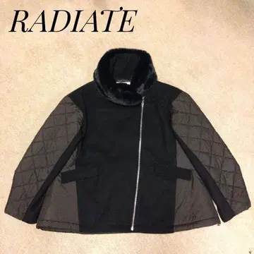 컨디션 최상 RADIATE 퍼 포함 이소재 경량 자켓 밑단 드로스트로우