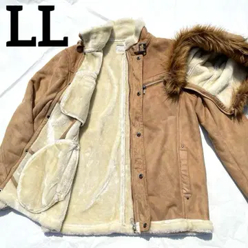 Y2K 더플 코트 보아 자켓 페이크 무스탕 오버 사이즈