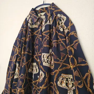 디자인 셔츠 빈티지 레트로 왕관 폴리 셔츠 앤티크