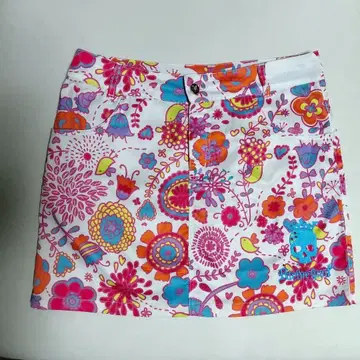 버디 헌트 컬러풀 꽃무늬 스컬 골프 스커트