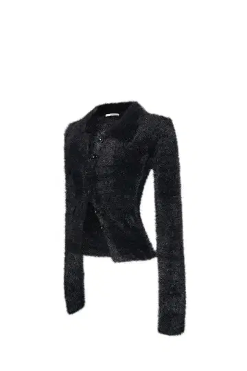 theredthread S fluffy knit tops black