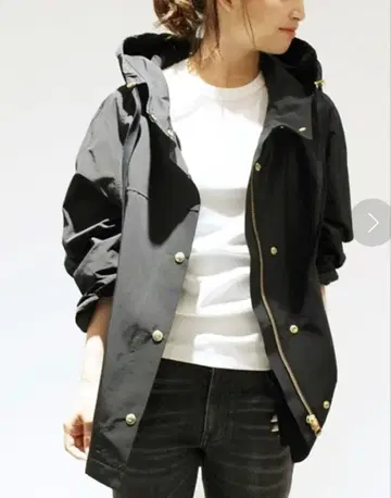 Deuxieme Classe 네이비 후드 부착 블루종