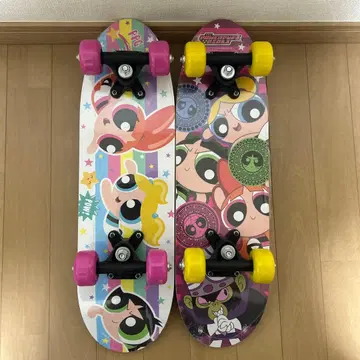 [미사용 미개봉] 파워퍼프걸 스케이트보드 전 2종 컴플리트 세트