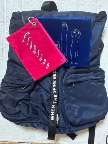 요네즈켄시 척추가 오팔이 될 무렵 오팔 백팩 Flamingo 파우치