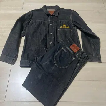 텐더 로인 블랙 데님 자켓 데님 세트